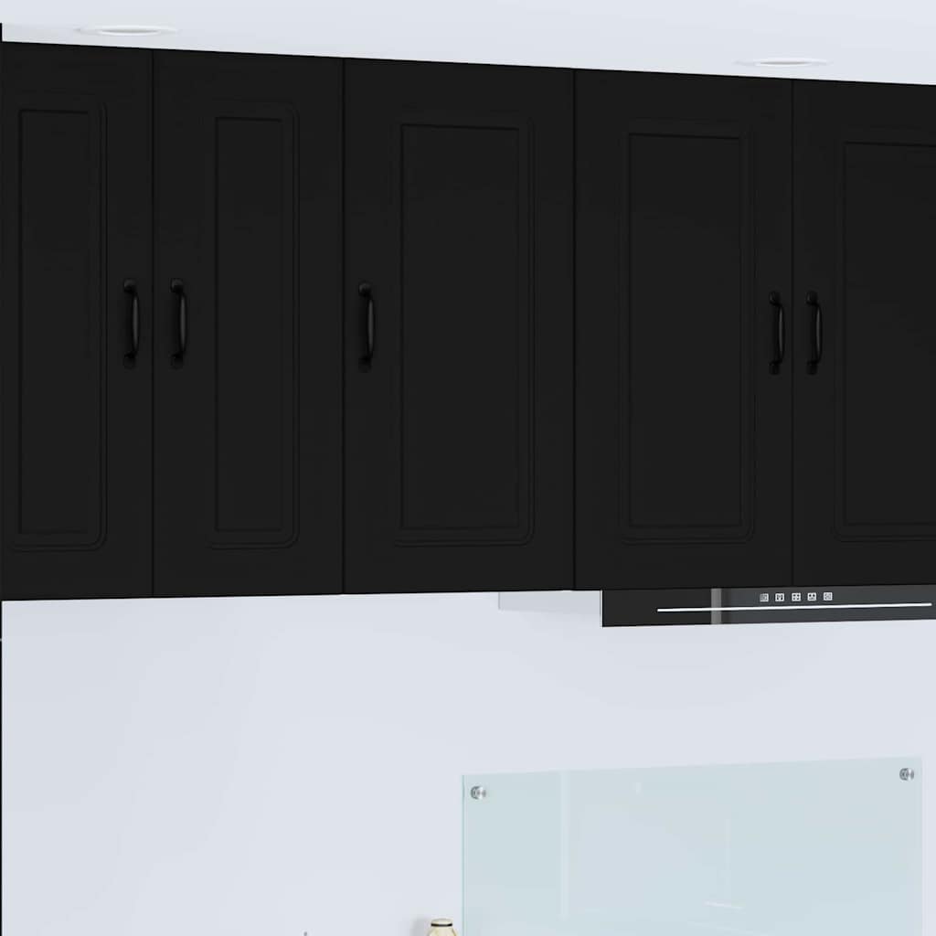 Kitchen Wall Cabinet Black 40 x 31 x 80 cm Engineered Wood
